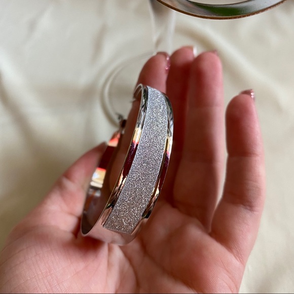 Silver Hoops - Picture 2 of 2